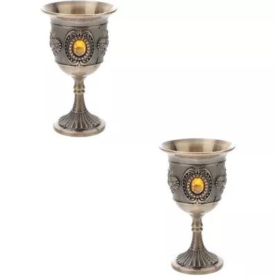 Chalice Cup Metal Liquor Glass Copper Wine Glasses Royal Wine Goblet • $12.78