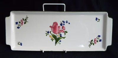 £16.95 • Buy Lorraine Filet Vert By Faiencerie De Gien Hand Painted Sandwich Plate