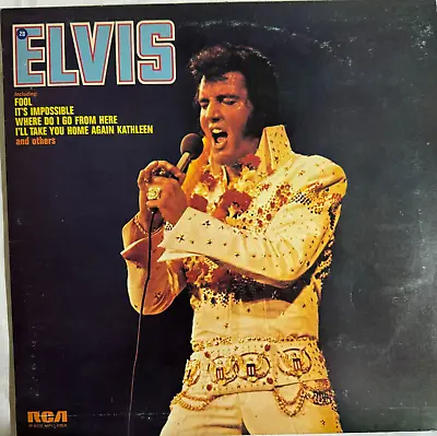 ELVIS PRESLEY - ELVIS LP - VGC - 12  33rpm - 10 TRACKS - 1973 RCA • $10