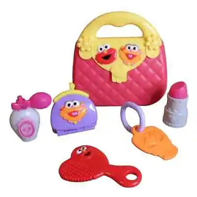 Fisher Price Sesame Street On-the-Go Purse Playset 2009 Elmo & Zoe W/Accessories • $25