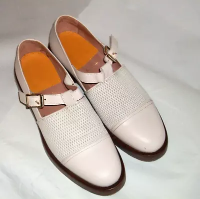 Paul Smith Made In Italy Womens Strappy Style Shoes In Ivory Leather Size 6. UK • £32.99