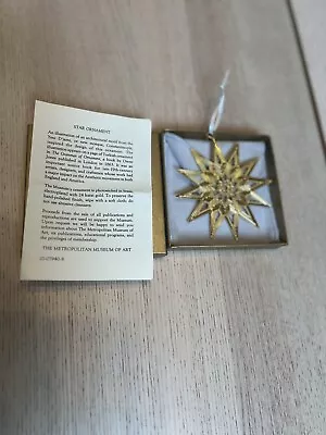 Metropolitan Museum Of Art MMA 1997 Star Ornament  24 Karat Plated Gold • $50