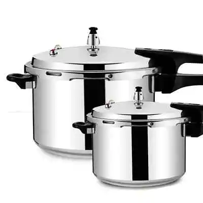 Aluminum Gas Pressure Cooker Infuction Cooker Capacity Polished Size Options • $19.99