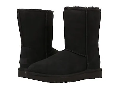 Women UGG Classic Short II Boot 1016223 Black Twinface 100% Authentic Brand New • $149.99