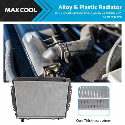 Cooling Radiator Fit Holden Rodeo Tf G1 G3 G6 G7 2.6 Petrol 1987-1997 At Mt • $113.95