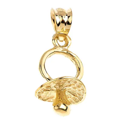 Gold Baby Pacifier Charm Pendant • $179.99