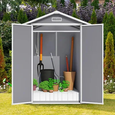 Large Outdoor Garden Shed 2-Door Tools Bikes Storage House Shelter 6ftx4.4ft • £389.95
