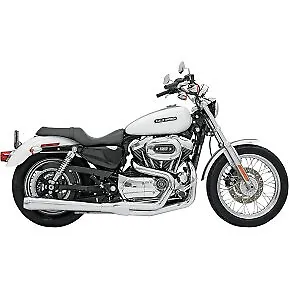 Bassani Chrome Long Road Rage 2-into-1 Exhaust System For Sportster 04-13 XL • $969.95