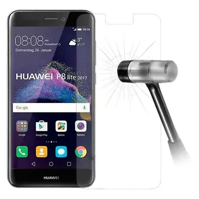 New 100% Genuine Tempered Glass Film Screen Protector For Huawei P8 Lite 2017 • £3.58