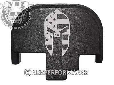 For Smith Wesson S&W M&P 9 40 45 Rear Slide Back Plate Blk Spartan Helmet Flag • $19.99