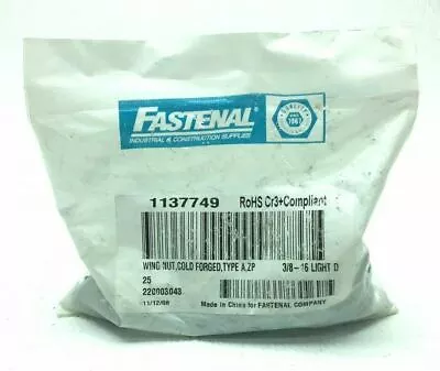 New Fastenal 3/8 -16 Wing Nut Bag Of 25 • $6.49