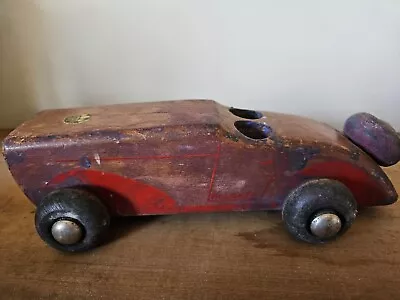 Vintage Holgate Wooden Toys Roadster Race Car  Made In USA • $15