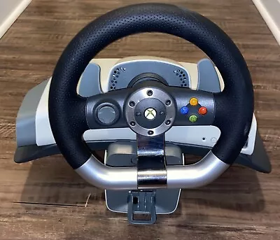 Microsoft Xbox 360 (WRW02) Racing Wheel With Force Feedback Untested No Cord • $19.99
