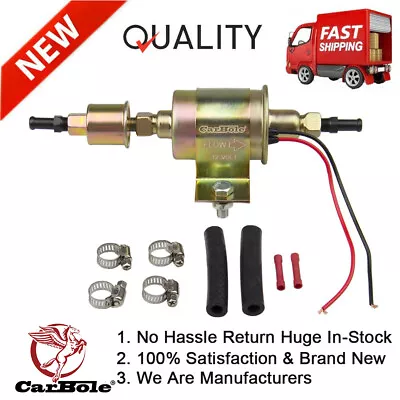 $20.59 • Buy Universal Electric Fuel Pump Inline Low Pressure 5-9 PSI GAS Diesel E8012S 12V
