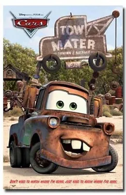 DISNEY CARS MOVIE POSTER Mater RARE HOT NEW 24X36 • $15.68