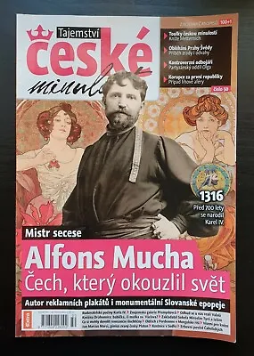 ALPHONSE MUCHA COVER No. 50 / 2016 CZECH MAGAZINE TAJEMSTVI CESKE MINULOSTI • $10.48