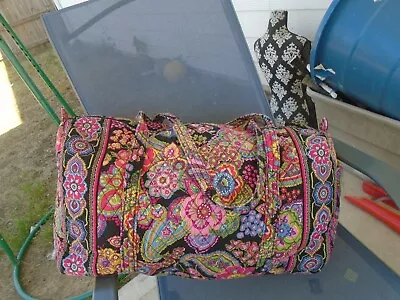 Vera Bradley XL Paisley/Floral Travel/ Weekend Duffel Travel Bag 20'' • $9.99