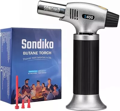 Refillable Butane Gas Micro Blow Torch Lighter Welding Soldering Sondiko® S400 • £9.99