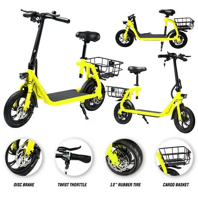 450W Sports Electric Scooter Adult With Seat Electric Moped Commuter E-Scooter  • $338.99