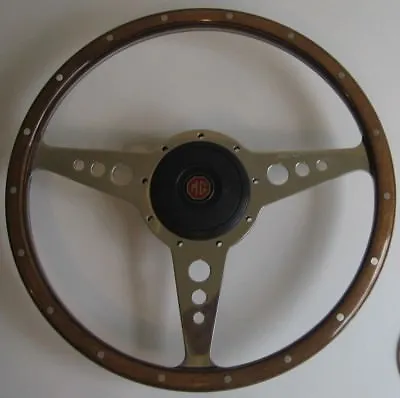 New 15  Wood Steering Wheel & Adaptor For MGB 1963-67 Moto-Lita Moto Lita • $649.95