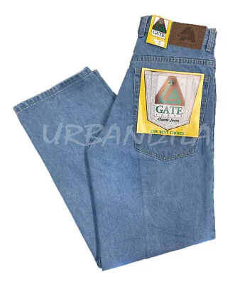 Men's Baggy Fit Jeans High Waist Wide Leg Loose Denim Pants Size 28-42 LA GATE • $22.58