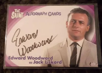 Edward Woodward The Saint Autograph Card CARD SA20 - Wicker Man - Equalizer  • £49.99