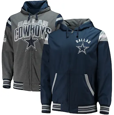 Dallas Cowboys G-III Sports Fast Pace Reversible Full-Zip Jacket - Navy/Charcoal • $134.99