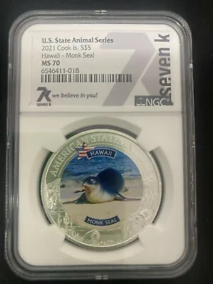 7K Metals State Animal Series (Hawaii Monk Seal) $5 Silver Coin • $109.95