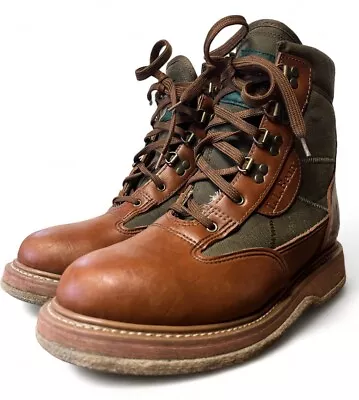 LL Bean Fishing Boots Mens Size 12 Wading Leather Angler Fly Fishing Outdoor • $38.99