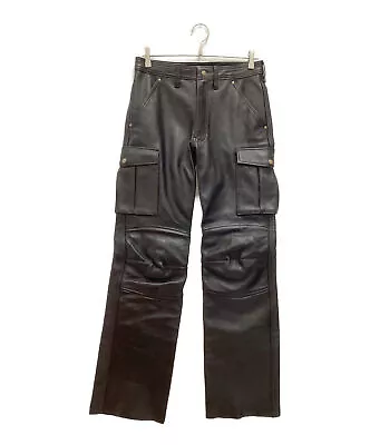 KADOYA Cowhide Leather Cargo Pants Black Men's Size M • $273