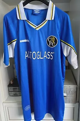 Chelsea.  Autoglass.  1997/99.  Retro Home Shirt.  Size  Xl. • £30