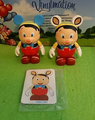 DISNEY Vinylmation 3  Park Set 1 Animation Pinocchio Lot W/ Card Variant & Non  • $17.99