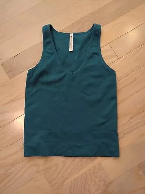 Athleta Aurora Seamless Crop Rib Tank - Small Jewel Toned Teal • $20