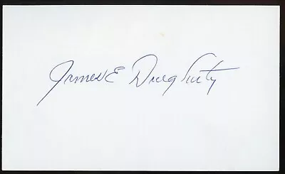 James E. Dougherty D2005 Signed Autograph 3x5 Cut 1st Husband Of Marilyn Monroe • $79.95