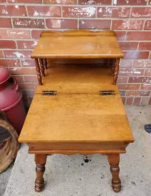 OHEARN Sugar Maple End Table 2 Tier With Storage #2 • $124.99