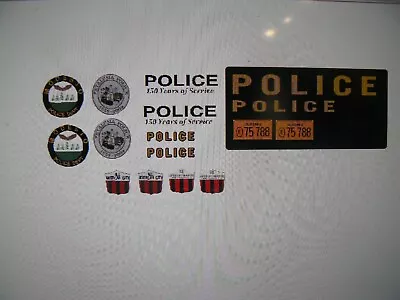 Modesto California (American Grafitti) Old School Police Car Decals 1:18 • $14.99