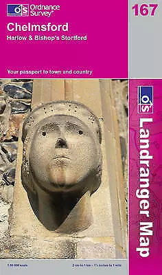 Ordnance Survey : Chelmsford Harlow And Bishops Stortford Fast And FREE P & P • £3.34