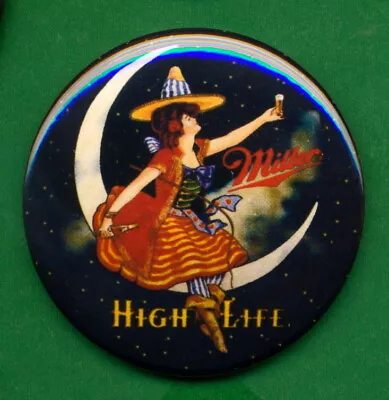 Miller Brewing STYLE Girl On Moon Beer RP Pocket *Mirror* Var #1 • $10.46