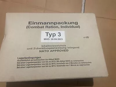 German MRE Pack EPA Bundeswehr Einmannpack RCIR Army 24h Combat Ration Military • $79