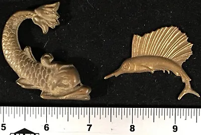 2 Vintage Metal Ornamental Fish Decor • $7.50