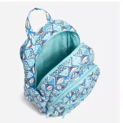 Vera Bradley Compact Backpack In Go Fish Blue - NWT • $36.99