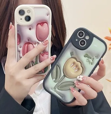 Case For Various Phone New Tulip Flower Women Shockproof Shell Girl Soft Covers • £2.39