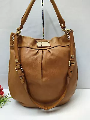 Marc By Marc Jacobs Classic Q Hillier Camel Brown Leather Hobo Shoulder Bag • $95