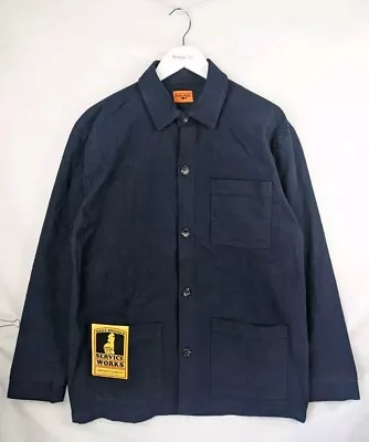Service Works Classic Coverall Jacket - Navy - Size M - RRP £85 • $86.91