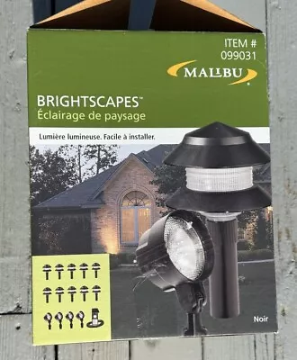 (10) Malibu Low Voltage Outdoor Black Landscape Lights + (4) Floodlights KIT • $119.95