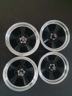 Aunger Hustler 14x7 Wheels Polished Painted NEW Nuts Caps Fit Holden HQ WB 5/120 • $1250