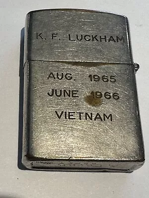 Vintage 1965-66 Coronet Rocky Japan Lighter Vietnam War US Army Engraved Luckham • $9.99