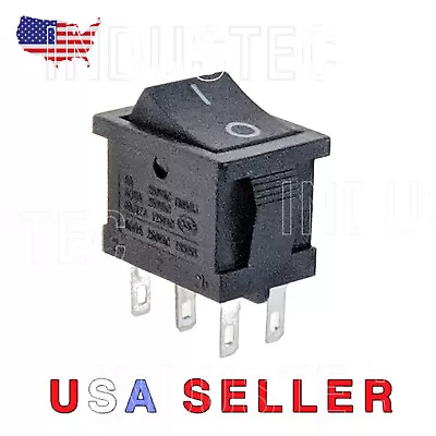 IndusTec Rocker Switch 6 - Pin DPDT 2 Position 10A Maintained 12V 24V Quick Plug • $7.29