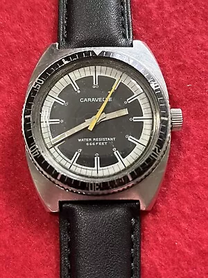 Vintage 1979 Men’s  Caravelle 17j Devil Diver WR 666 Ft. Wristwatch-Runs Great • $172.50