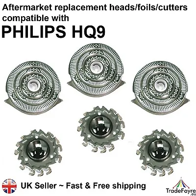 Hq9 Aftermarket Shaver Heads Compatible With Philips Hq9 Foils/cutters • $21.28